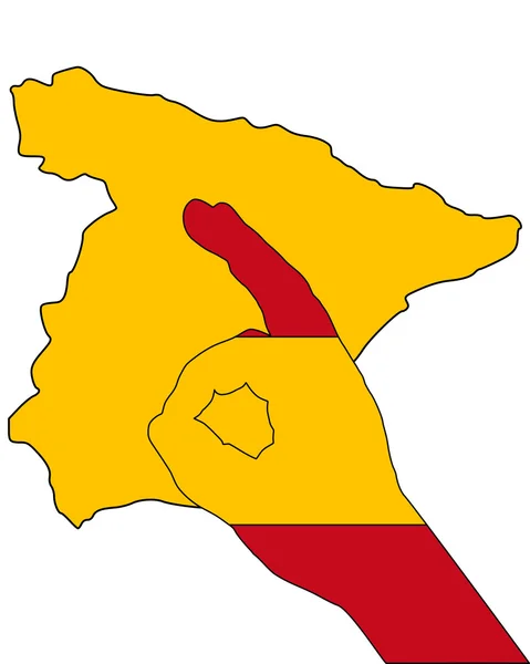 Segnale dito spagnolo — Vettoriale Stock