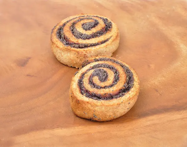 Galleta de semillas de amapola espiral — Foto de Stock