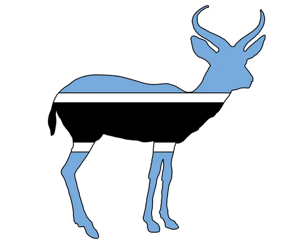 Antilope de Botswana — Archivo Imágenes Vectoriales