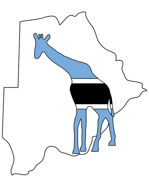 Botswana žirafa — Stockový vektor