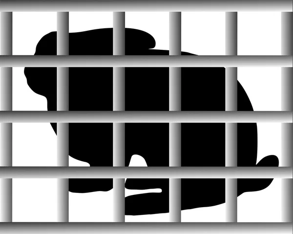 Lapin en cage — Image vectorielle