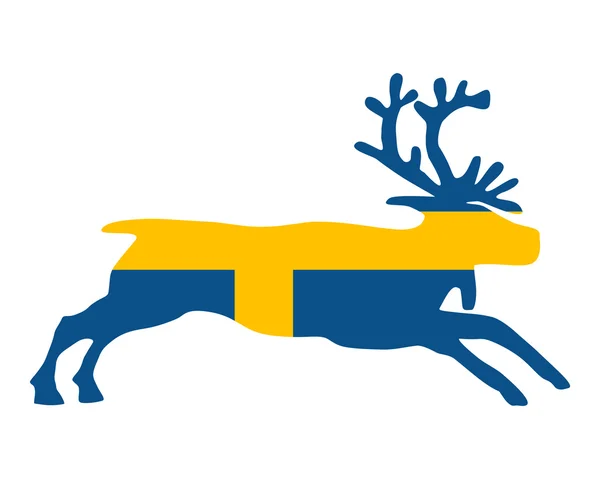 Schwedisches Rentier — Stockvektor