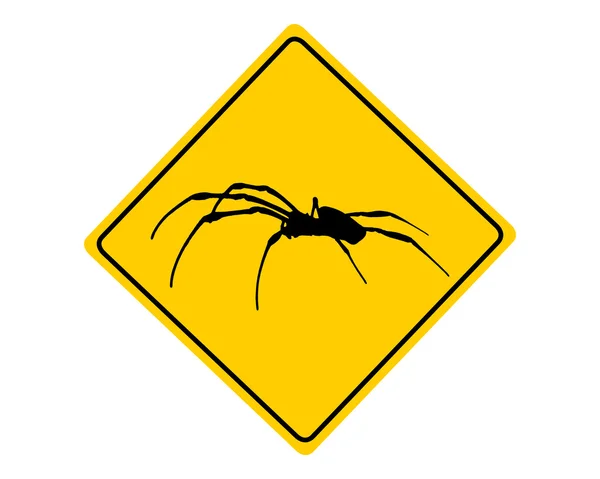 Spider warning sign — Stock Vector