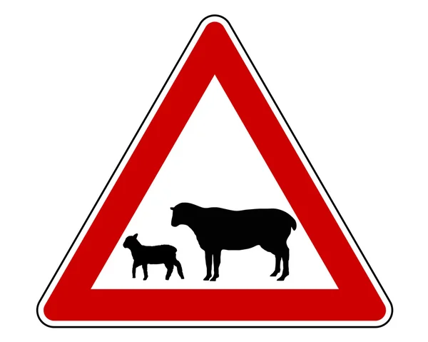 羊群警告标志 — 图库矢量图片