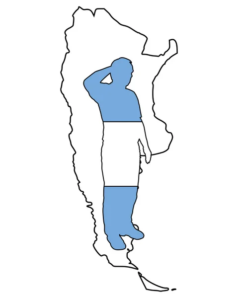 Argentijnse salute — Stockvector