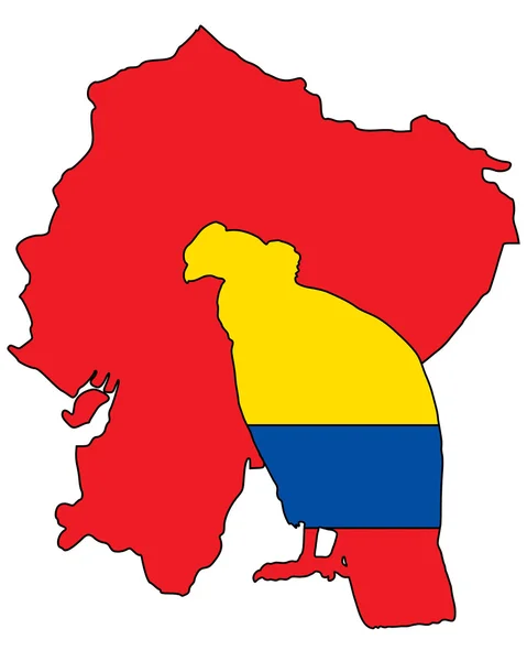 Andského condor Ekvádor — Stockový vektor