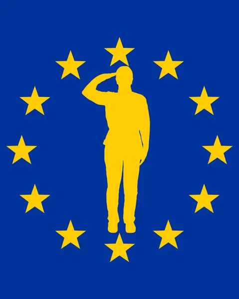 Europese salute — Stockvector