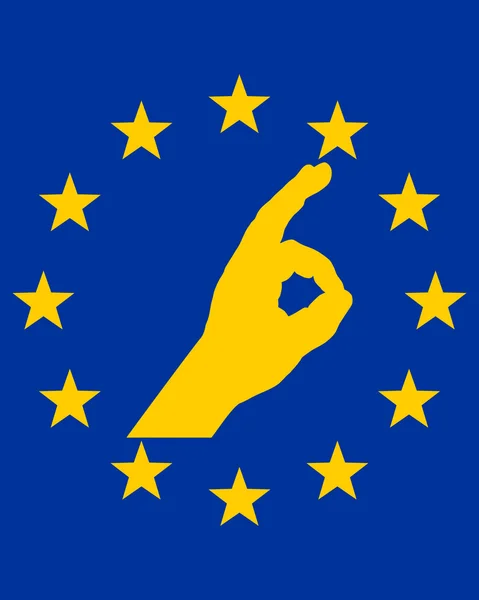 Európai ujj jelet — Stock Vector
