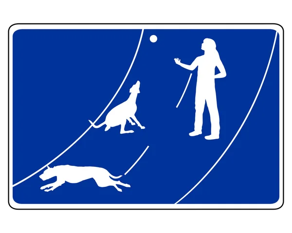犬のための交通標識 — ストックベクタ