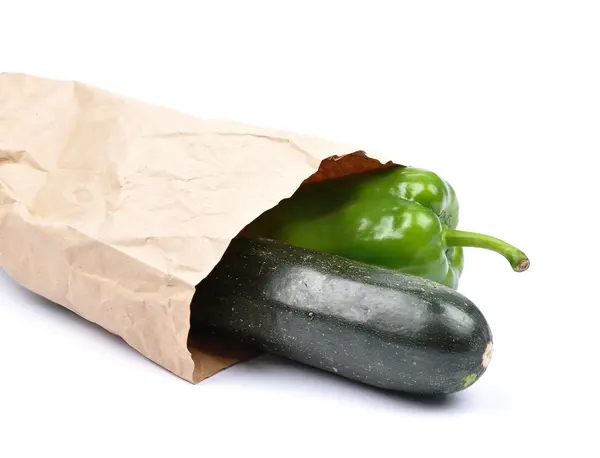 Vegetables in paper bag — Stock Photo, Image