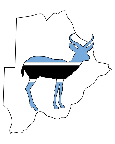Botswana antilop — Stock vektor