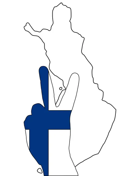 Finlandia señal de mano — Archivo Imágenes Vectoriales