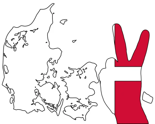 Danimarkalı el sinyal — Stok Vektör