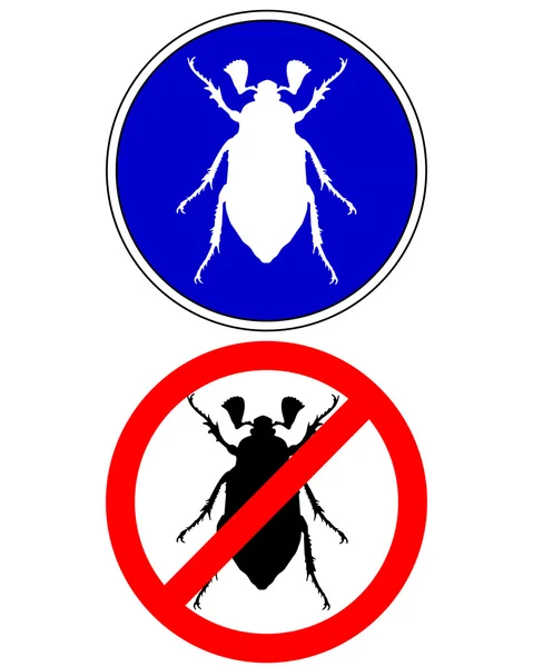 Cockchafer traffic signs — Stock Vector