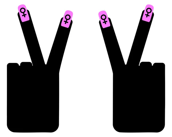 Hand tecken seger — Stock vektor