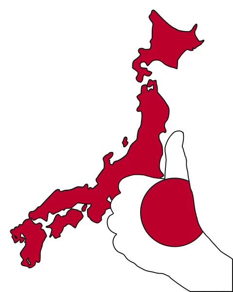Japonya el sinyal — Stok Vektör