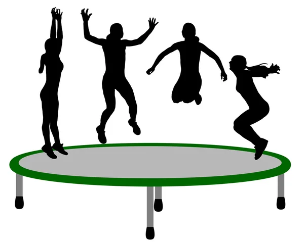 Trampolin für Frauen — Stockvektor