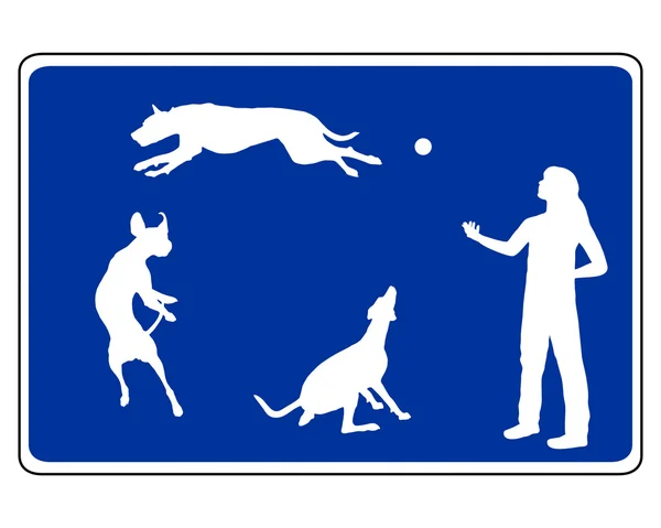 Traffic sign for dogs — Stock Vector