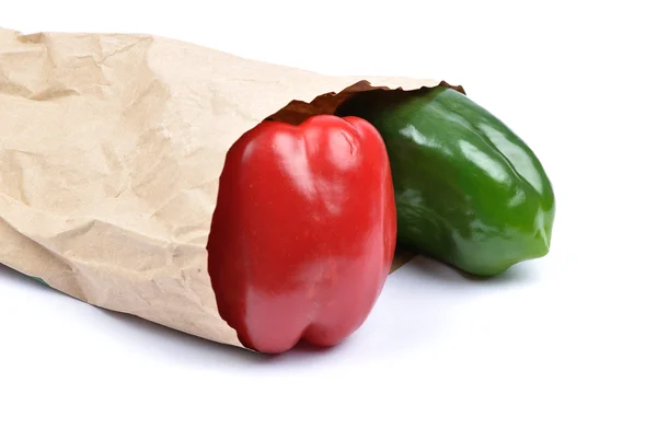 Pepper in paper bag — Stock Photo, Image