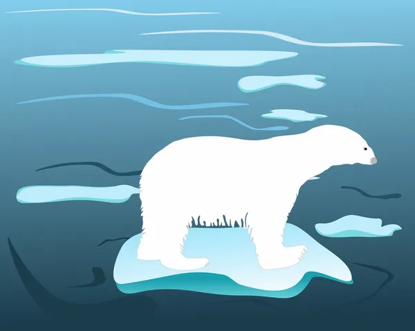 Warme Zeiten für Eisbären — Stockvektor
