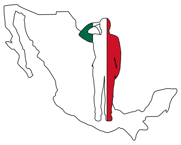 Salam dari Meksiko - Stok Vektor