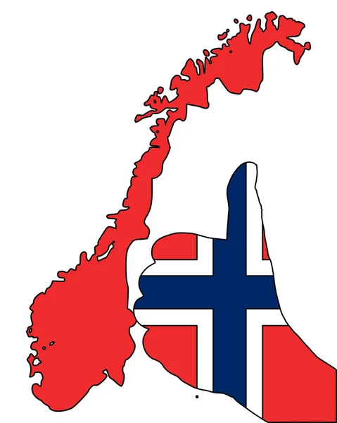 Norveç el sinyal — Stok Vektör