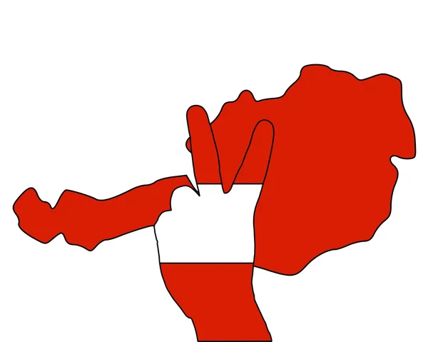 Austria hand signal — Stock Vector