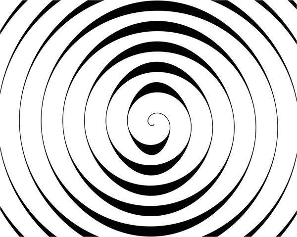 Detalle de una espiral negra sobre fondo blanco — Vector de stock