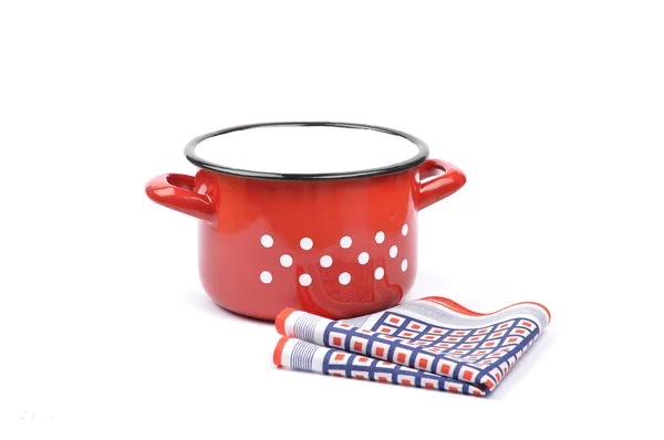 Enamel pot — Stock Photo, Image