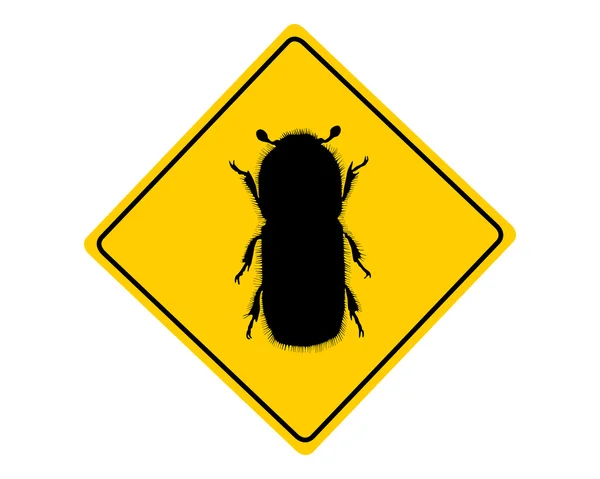 Bark beetle warning sign — Stock Vector