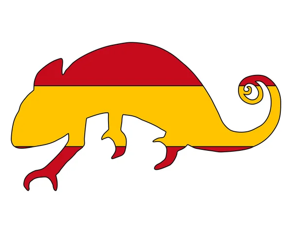 Spain Chameleon — Stock Vector