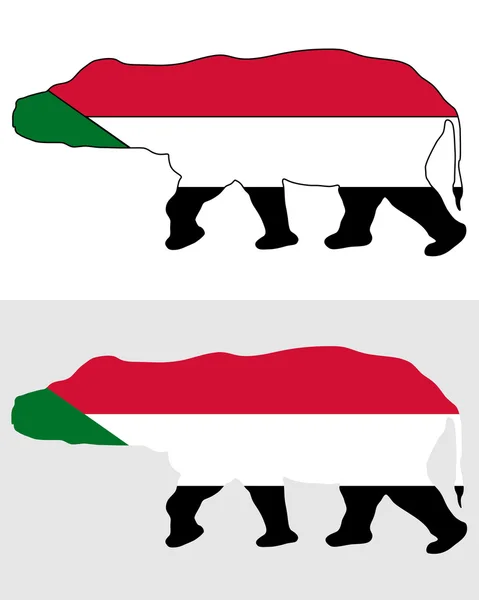Sudan hippo — Stock Vector