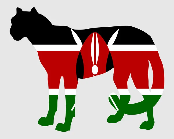 Ghepardo kenya — Vettoriale Stock