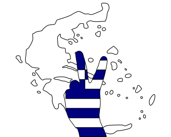 Griekenland hand signaal — Stockvector