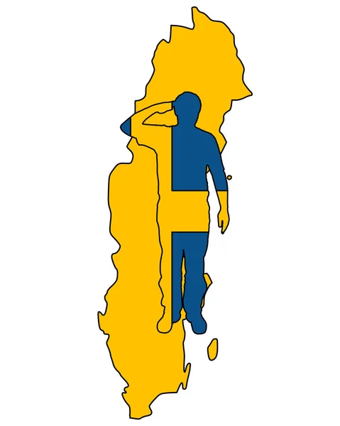 Svensk salut — Stock vektor