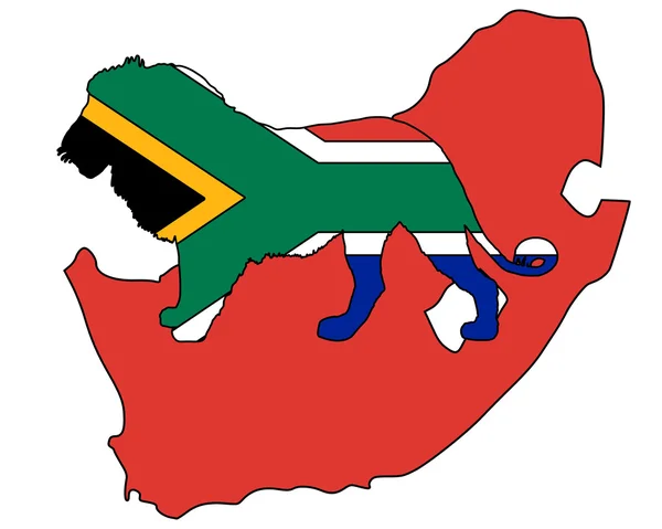 Lion Sydafrika — Stock vektor