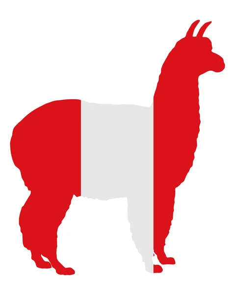 Alpaca peruana — Vetor de Stock