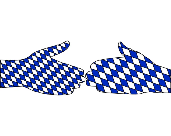 Poignée de main bavaroise — Image vectorielle