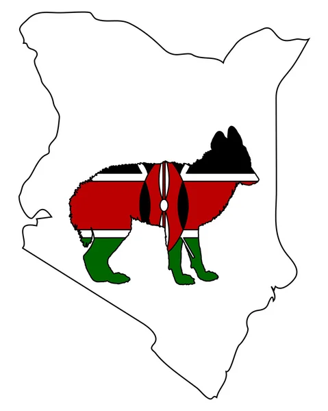 Schakal aus Kenia — Stockvektor