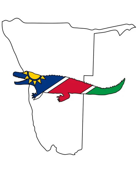Nilkrokodil Namibia — Stockvektor