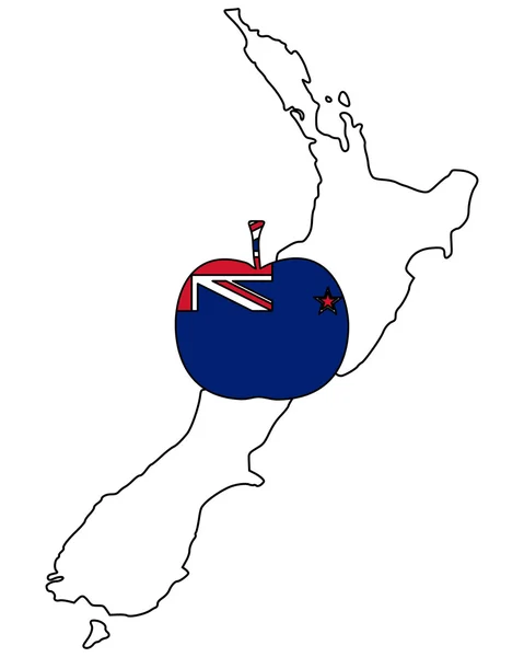 Нова Зеландія apple — стоковий вектор