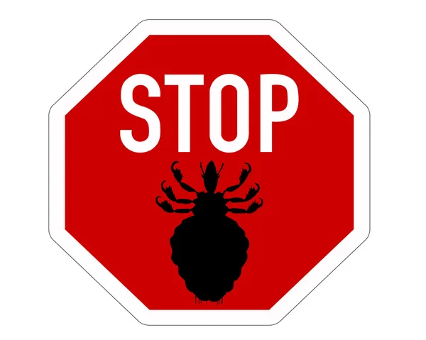 Stop sign for lice — Stock Vector