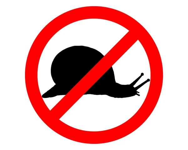 Signe d'interdiction des limaces — Image vectorielle