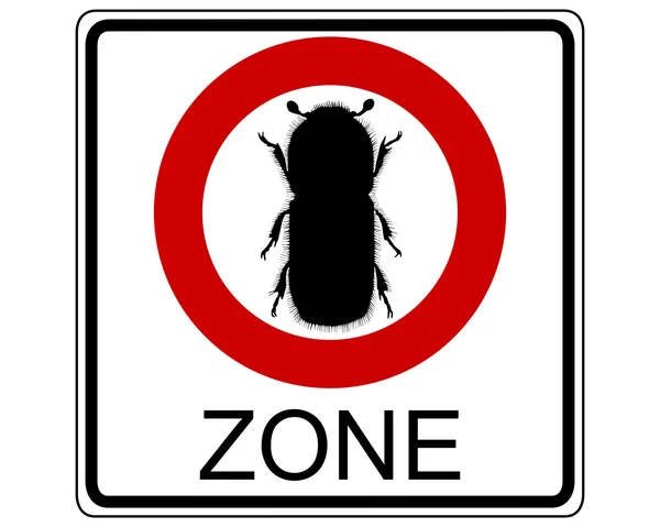 Señal de tráfico de escarabajo de corteza — Archivo Imágenes Vectoriales