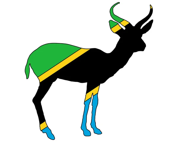 Antílope de Tanzania — Vector de stock