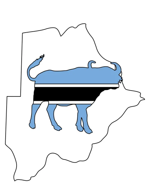 Botswana-bøffelen – stockvektor