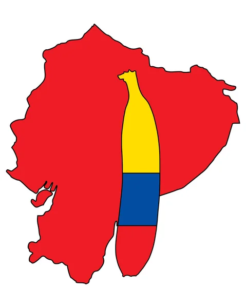 Банан Еквадору — стоковий вектор