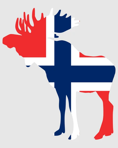 Mosse en bandera de norway — Archivo Imágenes Vectoriales