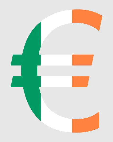 Euro irlandés — Vector de stock