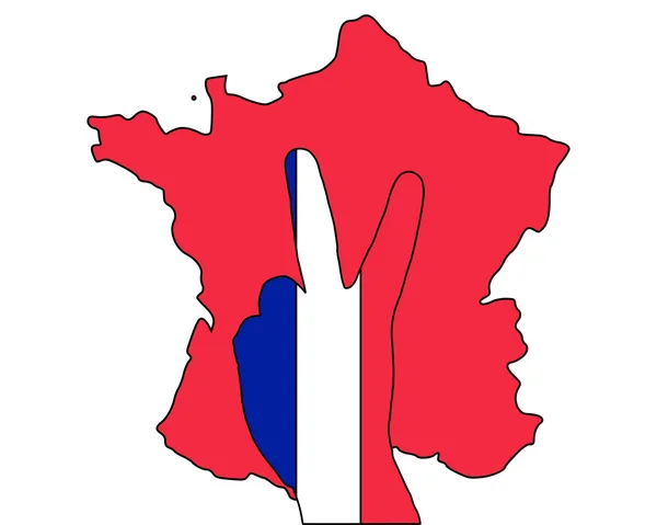 Signal manuel français — Image vectorielle